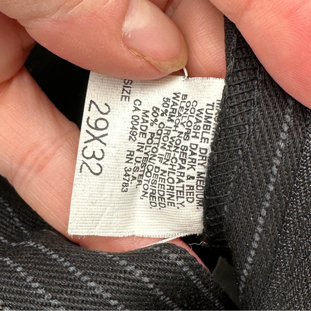 Women’s Vintage‎ Lee 29x32 Black Pinstripe Jeans NWOT - Picture 7 of 8